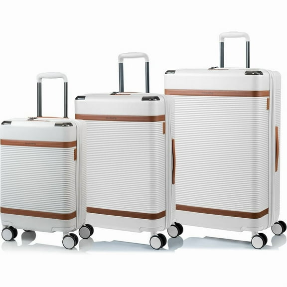 CHAMPS Vintage III Collection, 3-piece Hardside Luggage set, Ivory