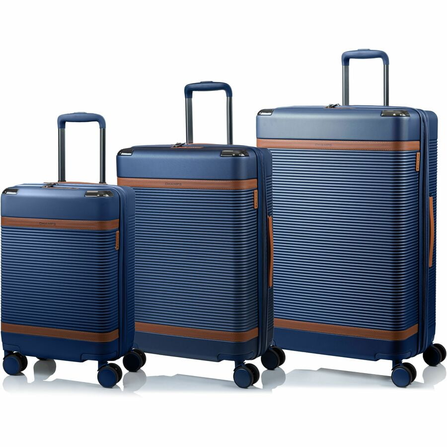 CHAMPS Vintage III Collection, 3-piece Hardside Luggage set, Navy