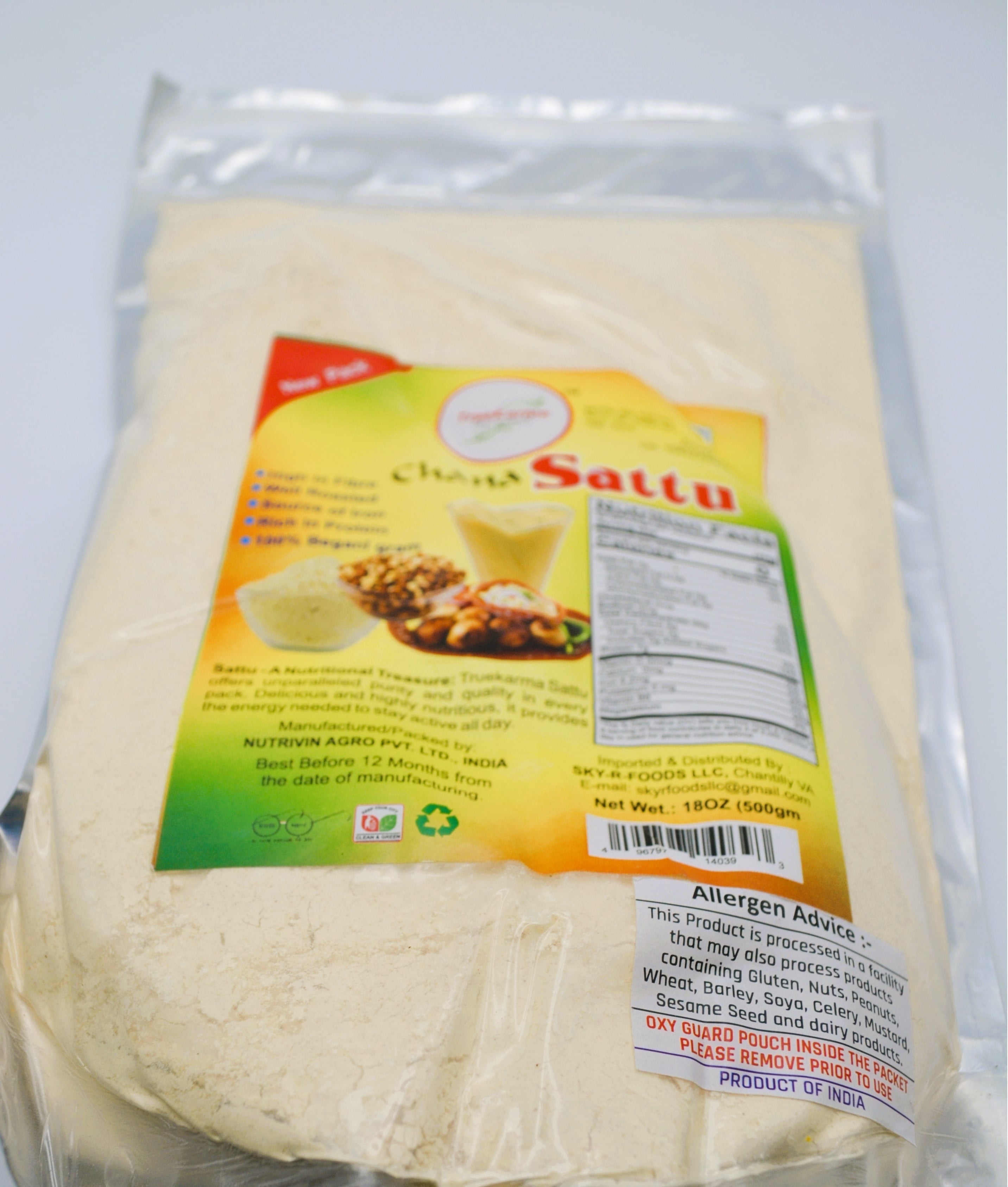 CHANA SATTU (BENGAL GRAM FLOUR)-35oz (2 packs of 500gm)