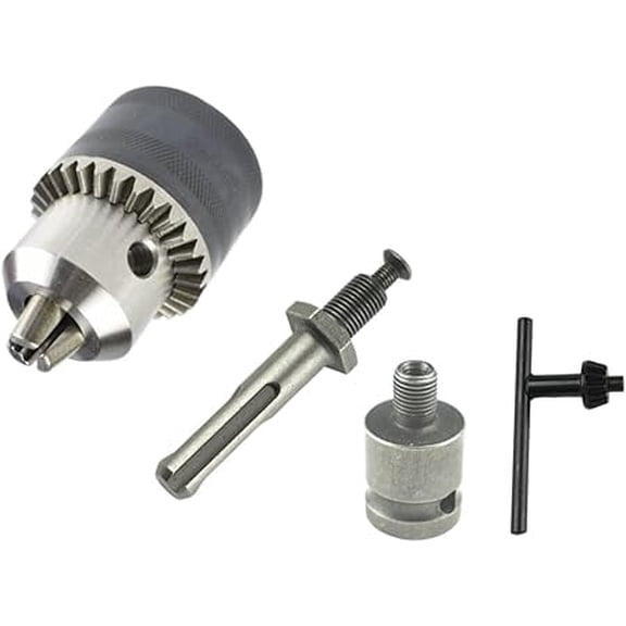 CHANCS 1/2-20UNF 3.0mm-16mm Drill Chuck Key Quick Change Drill Adapter with SDS Electric Hammer Round Shank 1 × 1/2" Socket Square Female Adapter for Drill Accessories