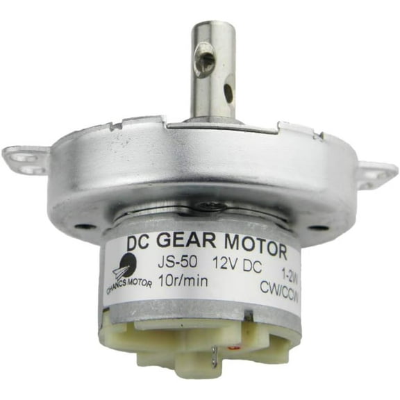 CHANCS 12V DC Gearbox Motor JS-50 10RPM CW/CCW Electric Motor with M4 Thread Hole Shaft Reduced DC Motor