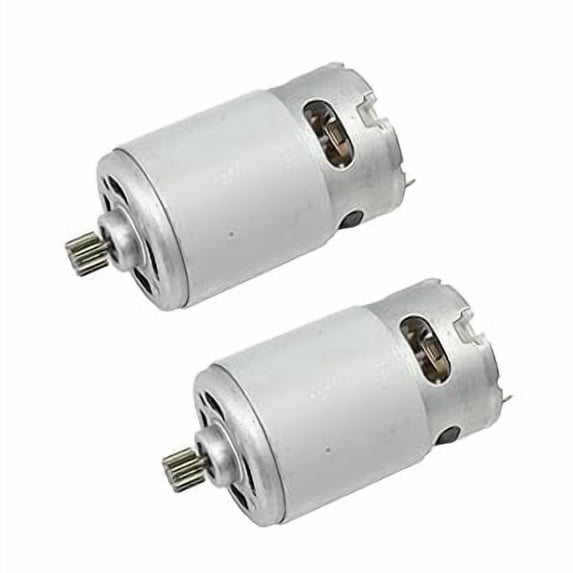 CHANCS 12V RS550 DC Gear Micro Motor 9 Teeth Gear Motor for DIY Electric Tool Applications 2PCS