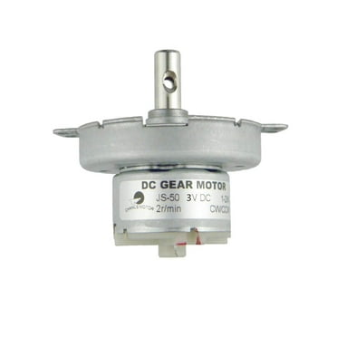 CHANCS Gear Electric Motor JS-50 DC 3V 2RPM Slow Speed Motor POM Plastic Gear Gearbox
