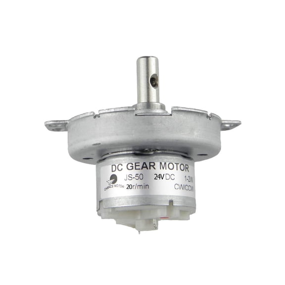 CHANCS 24V DC 20RPM JS-50 DC Gear Motor Metal Outer Reduction Gear Box