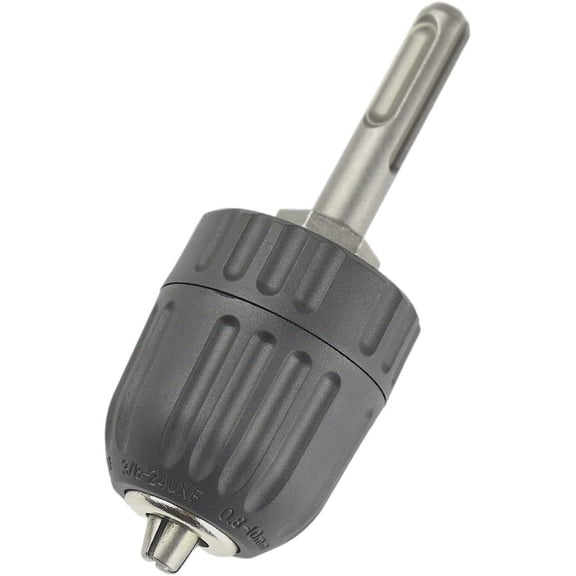 CHANCS 3/8-24UNF 0.8mm-10mm Keyless Drill Chuck with SDS Electric Hammer Round Shank Drill Adapter for Impact Drill Tool