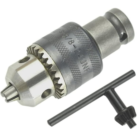 CHANCS 3/8-24UNF 1.5mm-10mm Drill Chuck Key Quick Change Drill Adapter Converter Drill Accessories with1 /2 "Socket Square Adapter for Drill for Air Impact Wrench
