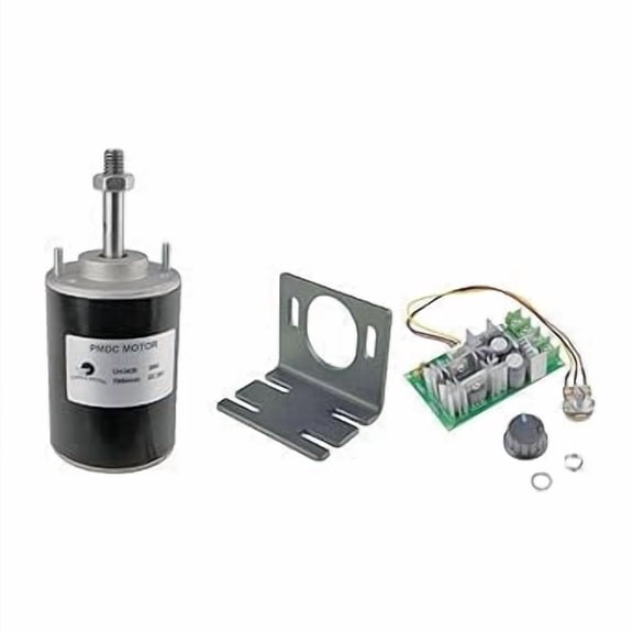 CHANCS 30W Permanent Magnet DC Motor CH-3420 24V 7000RPM CW/CCW Reversible Electric Gear Motor High Speed Low Noise with 20A PWM DC Motor Speed Controller with Bracket