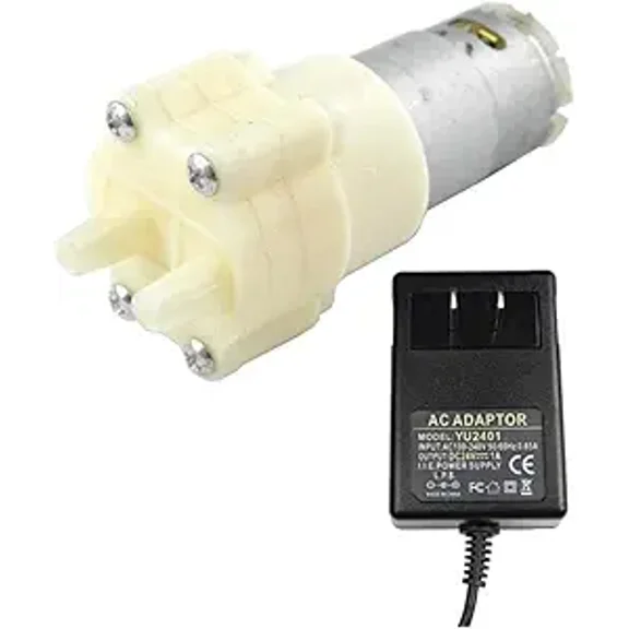CHANCS 385 Diaphragm Self-priming Pump DC 24V Motor Shock Absorption Water Pumps with Power Supply Input 100V-240V Output DC 24V for Daily Water Cycle of Fish Tank and Home Appliances