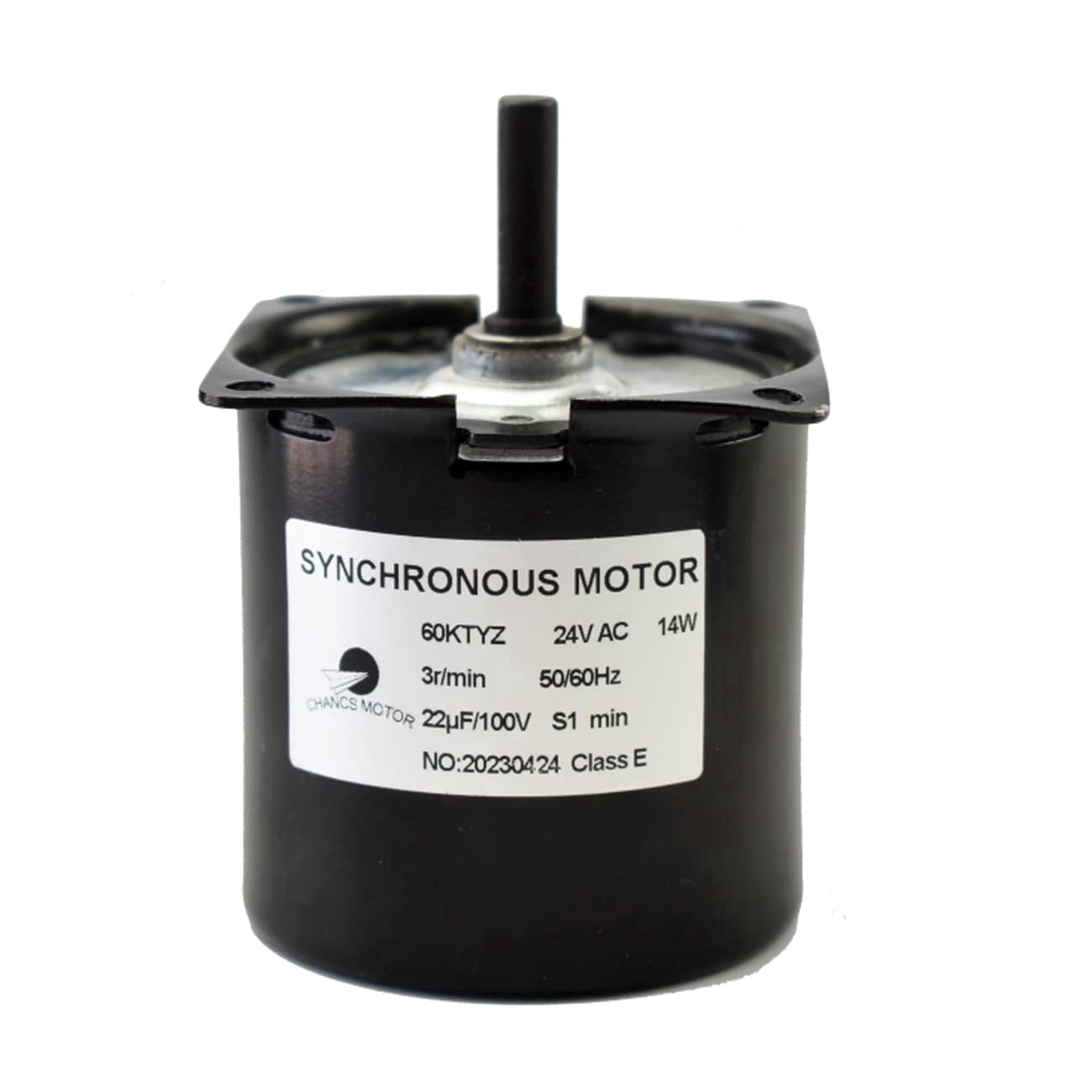 CHANCS 60KTYZ AC-Synchronmotor – 220V, 2,5-3 RPM, 18W, 80 Kgcm Drehmoment, CW/CCW Steuerbar – Für Inkubatoren, Langsame Maschinen & DIY-Projekte