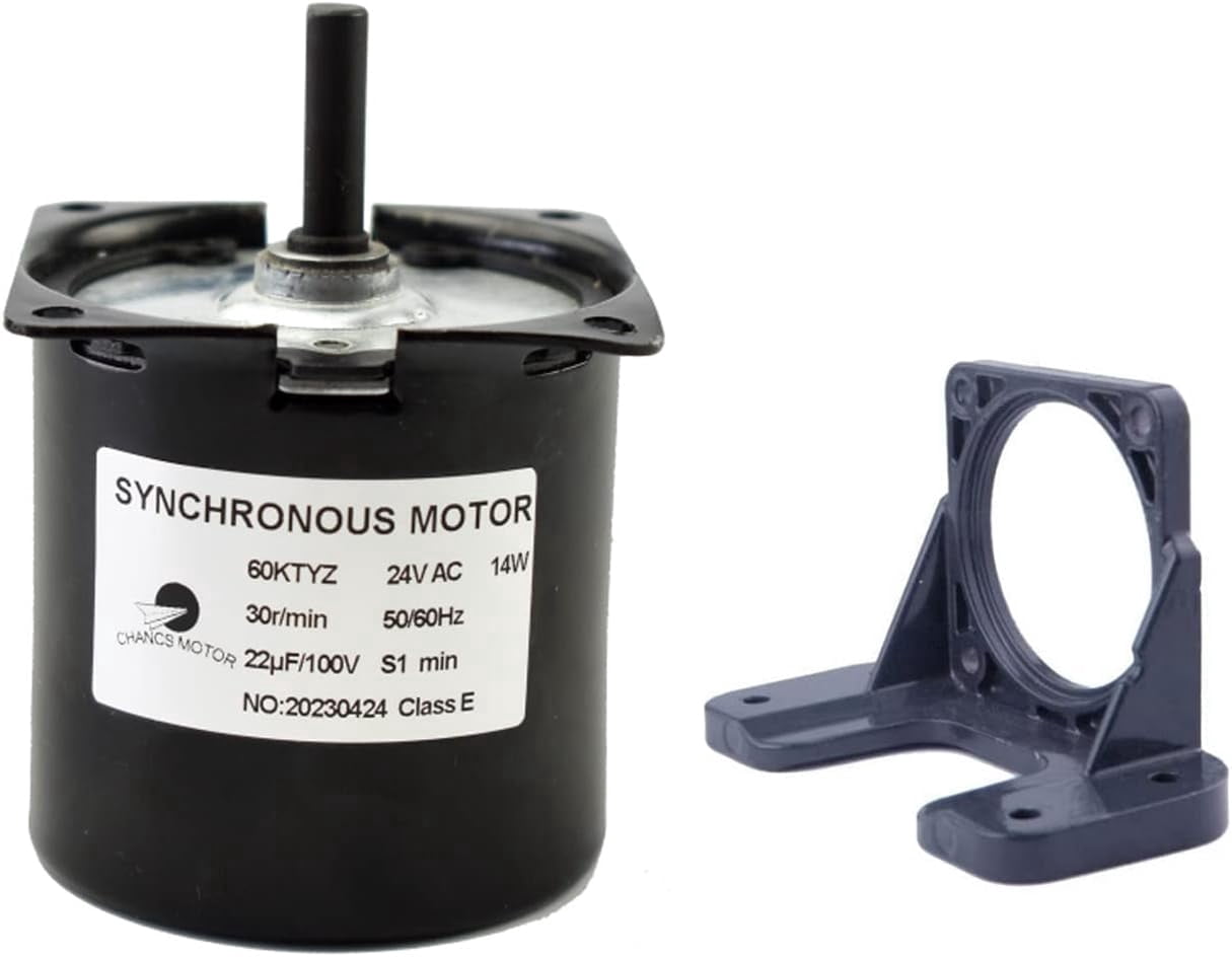 60KTYZ Synchronmotor AC 220-240V – 1-110 U/min, 14W, CW/CCW, Mit Halterung – Vielseitig Einsetzbar