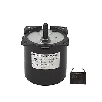 CHANCS 70KTYZ Micro Gear Reduction Slow Speed AC 110V 110RPM Motor Permanent Magnet Synchronous Motor CW/CCW 40W for DIY Sparing Parts