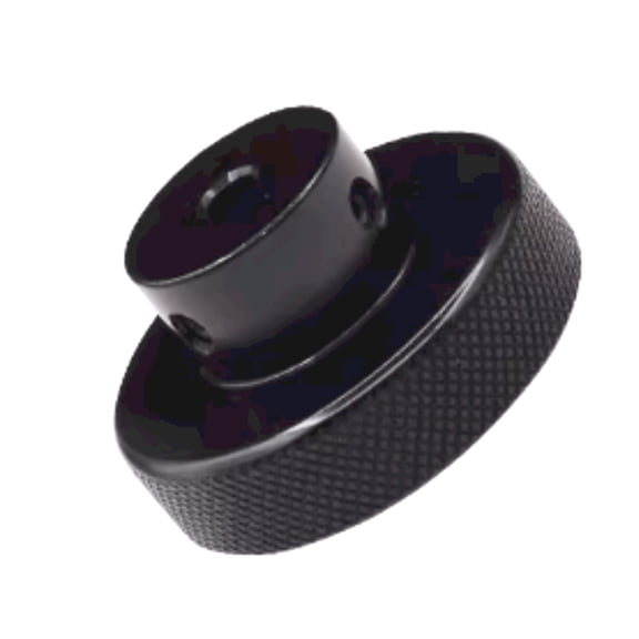CHANCS Aluminium Alloy Machine Tool Handwheels 50mm(2") OD 6mm(1/4") Bore Knurled Oxidised Black Handles Knobs for Sliding Table