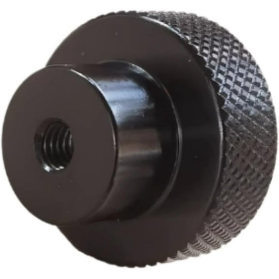 CHANCS Aluminum Alloy Black Handwheel Knurled Adjustment Handle 22mm OD Thread M5 for Slide Displacement Platform Handle