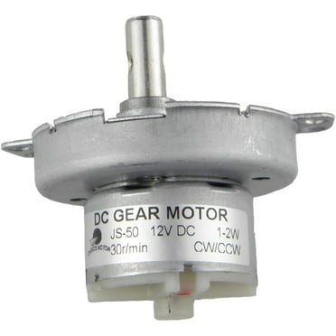 CHANCS Brushless DC Gear Motor JS-50 12V DC 30RPM CW/CCW Slow Speed Motor Gear Electric Motor for Microwave Micromotor