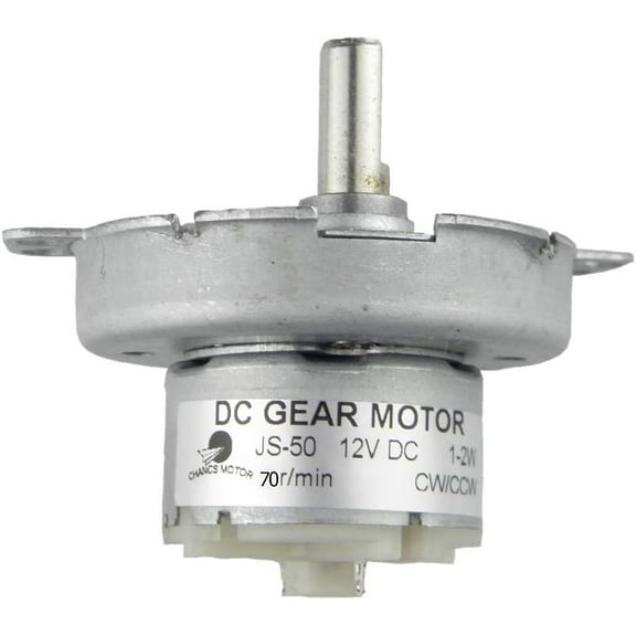CHANCS D-Shaft Gear Electric Motor JS-50 12V DC 70RPM CW/CCW Slow Speed Motor Reduced DC Motor Microwave Micromotor