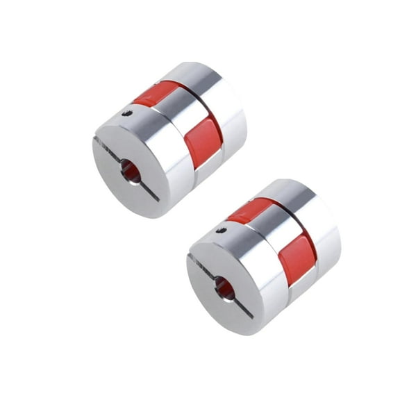 CHANCS D20 L25 Plum Model Motor Shaft Coupling Flexiable Coupler Aluminium Inner Diameter 8mm to 8mm for Servo Stepped Motor 2PCS