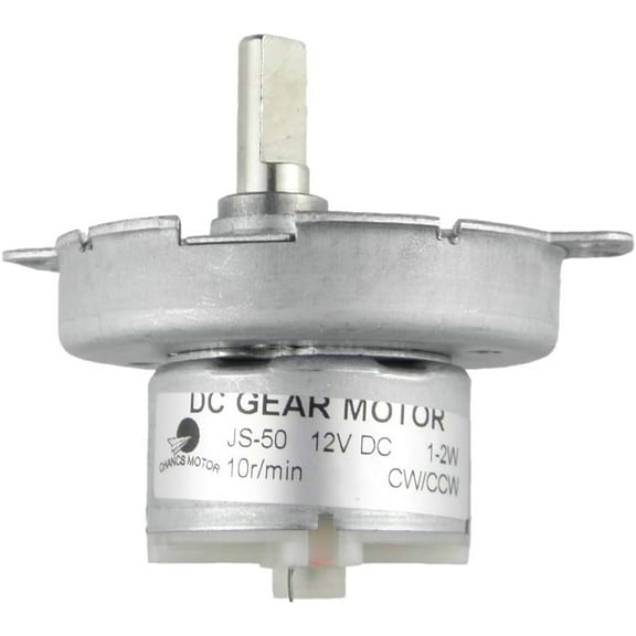 CHANCS DC 12V JS-50 10RPM D-Shaft CW/CCW Gear Synchro Motor Slow Speed Motor Electric Gear Box