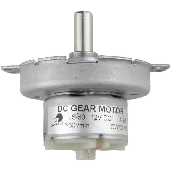 CHANCS DC 12V JS-50 30RPM D-Shaft CW/CCW Slow Speed Gear Synchro Motor Reduced DC Motor Car Moving Head Fan Motor