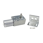 CHANCS DC Worm Gear Motor 370WG 6V DC High Torque 40RPM Engine Mini Turbine Worm Fixed Seat
