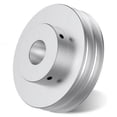 thumbnail image 1 of CHANCS Double Groove Aluminum Alloy V-Groove Belt Pulley 60mm OD 8mm Fixed Bore Pulley for Motor Shaft Drilling Machine 6mm(1/4") PU Round Belt, 1 of 7