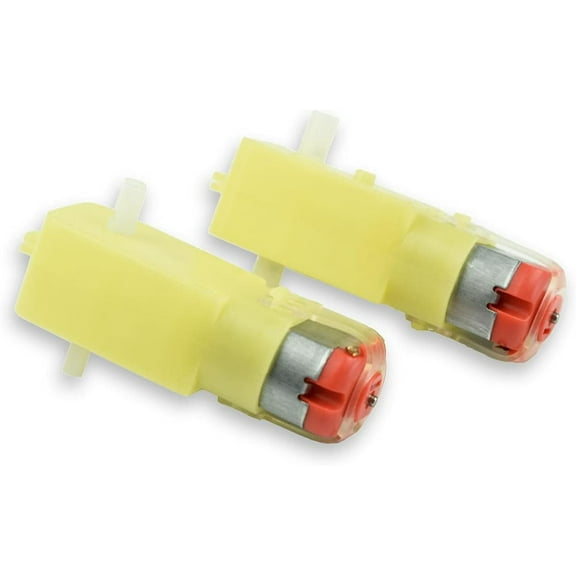 CHANCS Dual Shaft DC Electric Gear Motor 3V 36RPM 6V 72RPM Geared Magnetic Gearbox Engine for DIY Toys 2PCS