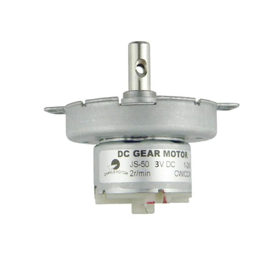 CHANCS Gear Electric Motor JS-50 DC 3V 2RPM Slow Speed Motor POM Plastic Gear Gearbox