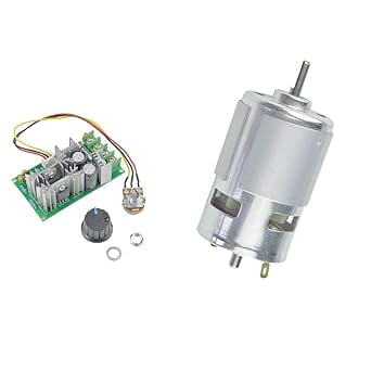 CHANCS High Power Low Noise D-Shaft Motor 775 DC 12V/24V 6000RPM 12000RPM with PWM Base for Wood Cutting