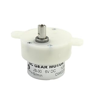 CHANCS JS-30 Electric Motor Gearbox DC 6V 5RPM Double Flat Shaft Gear Electric DC Motor for Small Display Stands