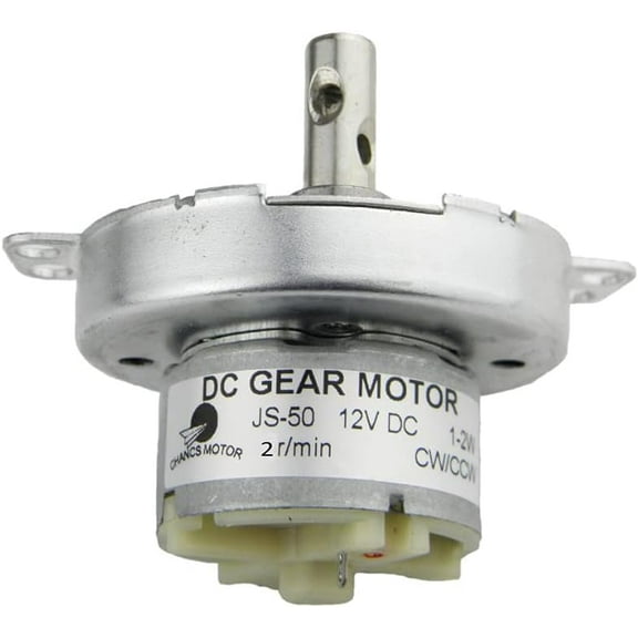CHANCS JS-50 12V DC 2RPM Slow Speed Motor CW/CCW Gear Electric Motor Brushed Mini DC Gear Motor