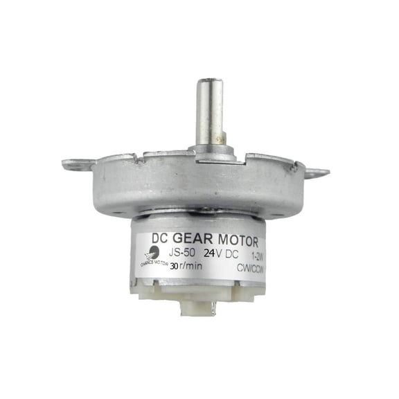 CHANCS JS-50 24V DC 30RPM Gear Electric Motor D-Shaft Car Moving Head Fan Motor
