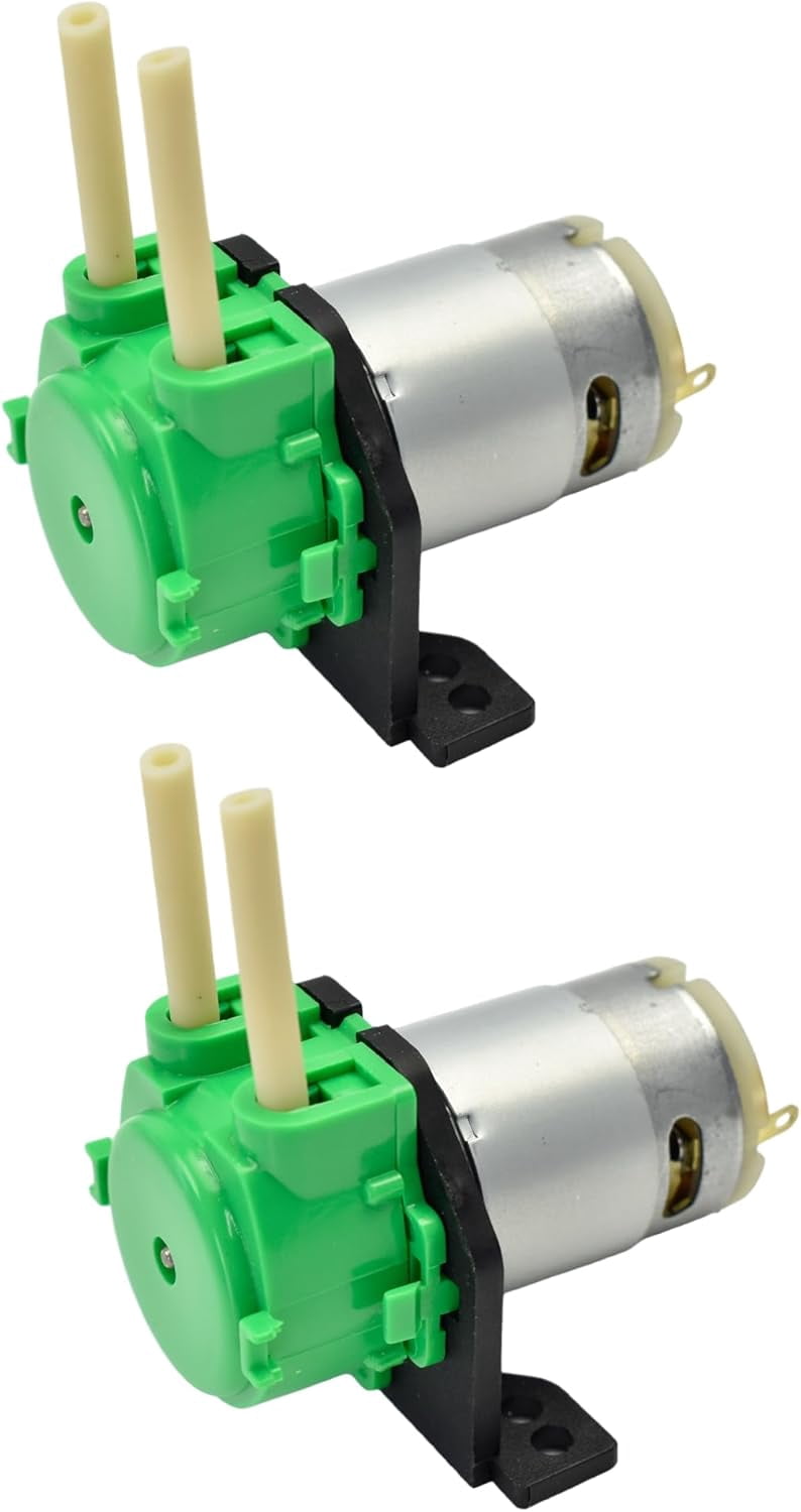 CHANCS Micro 385 Motor Peristaltic Pump DC 6V Self-Priming Suction Liquid Pump for Aquarium Lab 2PCS
