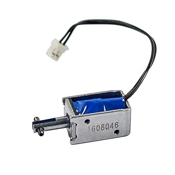 CHANCS Micro Electromagnet DC 12V 24V Linear Solenoid Stroke 13.5mm for Door Lock