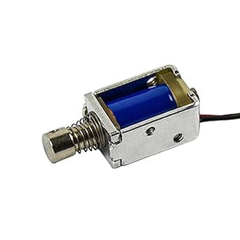 CHANCS Mini DC 6V Push-Pull Solenoid 4mm Stroke Open-Frame Spring-Loaded Electromagnet for DIY Projects