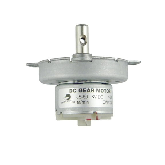 CHANCS Mini DC Gear Motor JS-50 DC 3V 5RPM Reduced DC Motor Metal Outer Reduction Gear Box