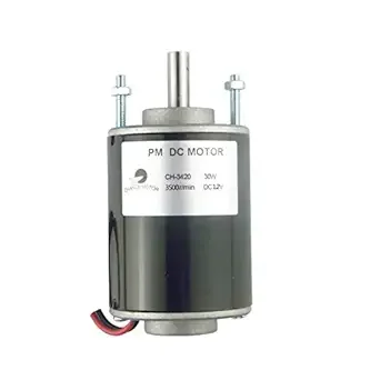 CHANCS Mini Electric Low Noise Motor CH-3420 12V DC 3500RPM Hollow Shaft for DIY Generator