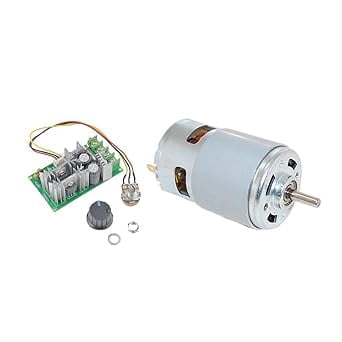 CHANCS Mini Electric Motor 775 DC 12V/24V 10000/20000RPM Gear Motor with PWM Adjustable Reversible DC Motor Speed Regulator