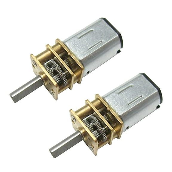 CHANCS N20 Small DC Motor 6V 50RPM Shaft Length 10mm Geared Motor with Metal Gearbox Motor for DIY RC Toys 2PCS