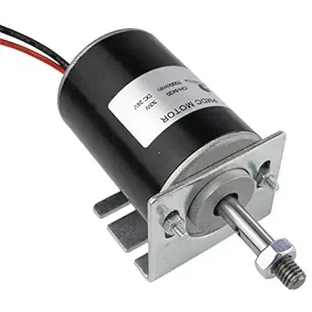 CHANCS PermWanent Magnet DC 24v 7000RPM Motor 30W CW/CCW Reversible Electric Gear Motor High Speed DC Adjustable-Speed Motor Mounting Bracke Fixed Seat Holder for DIY Generator