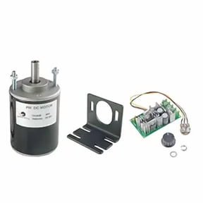 CHANCS Permanent Magnet DC Motor CH-3420 24V DC 7000RPM Hollow Shaft with 20A PWM DC Motor Speed Controller with Bracket