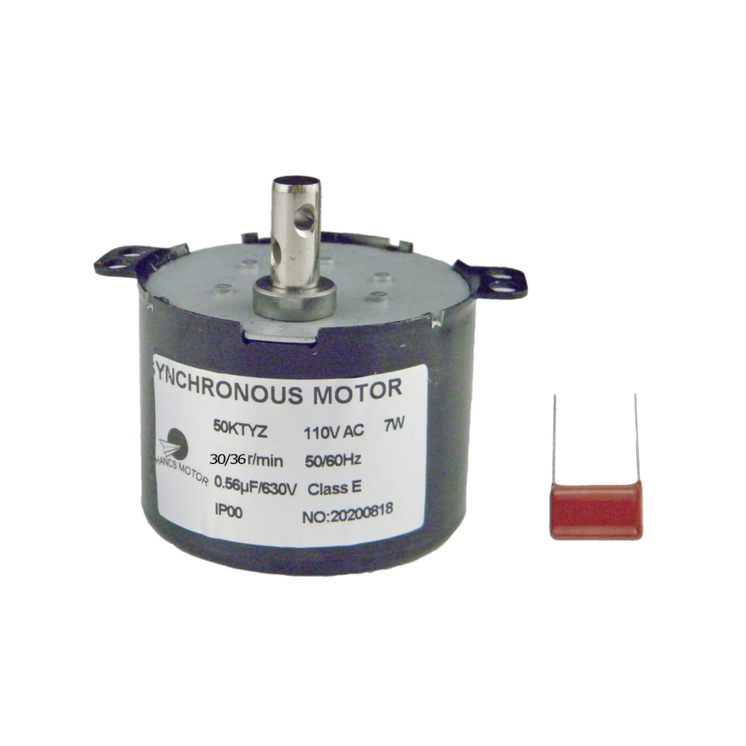 CHANCS Permanent Magnet Synchronous 50KTYZ 110V 30/36RPM Micro AC Motor Mini Gearbox Electric Motor