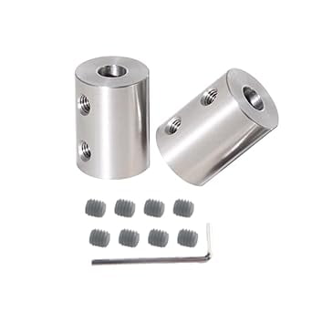 CHANCS Shaft Coupler Connector 8mm to 3mm Bore Rigid Coupling Set Screw for DIY Model 2PCS
