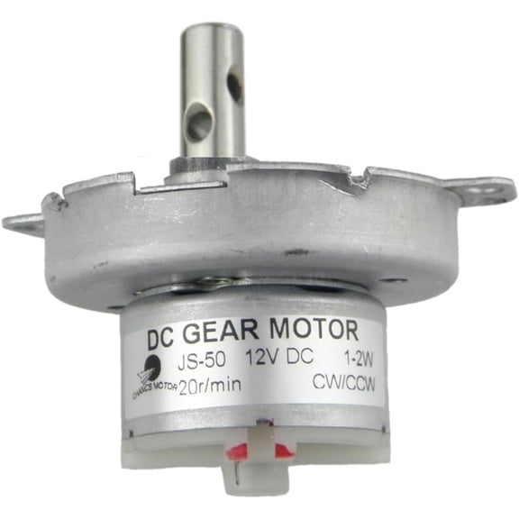 CHANCS Slow Speed Motor JS-50 12V DC 20RPM CW/CCW Brushless Mini DC Gear Motor Gear Electric Motor