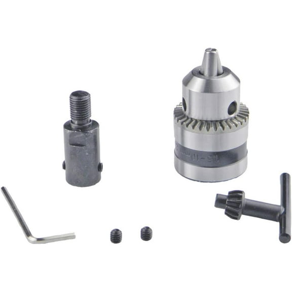 CHANCS Spanner Drill Chuck Threaded 1.5-10MM 3/8-24UNF Handheld Hand Drill 5MM Bore Fine Thread Connecting Rod SetElectric Drill Chuck Adapter DIY Drill Electric Chuck