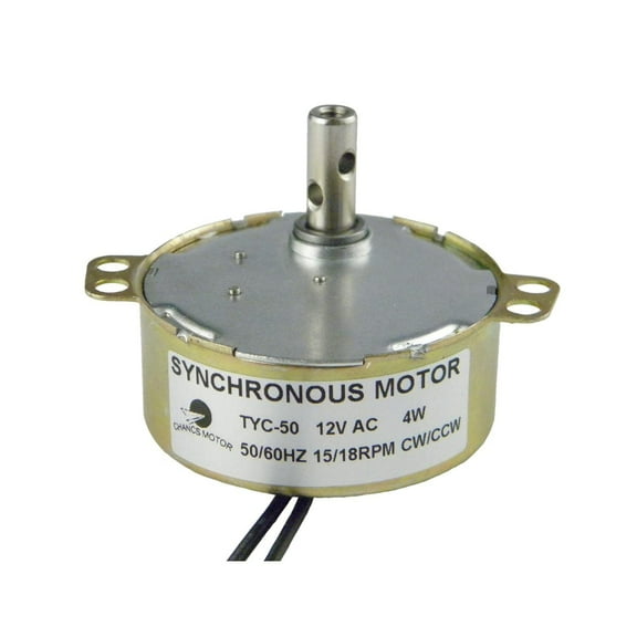 CHANCS Synchronous Gear Motor Turntable Electric Motor TYC-50 AC 12V 15-18RPM CW/CCW 4W for Christmas Tree