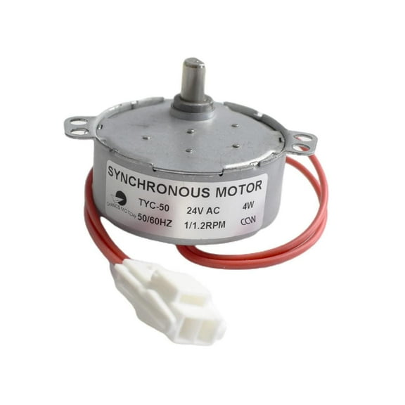 CHANCS Synchronous Motor TYC-50 24V AC 1/1.2RPM CCW 4W Small Electric Motor Turntable Gear Box for Cat Litter Box Bottom Conveyor Belts