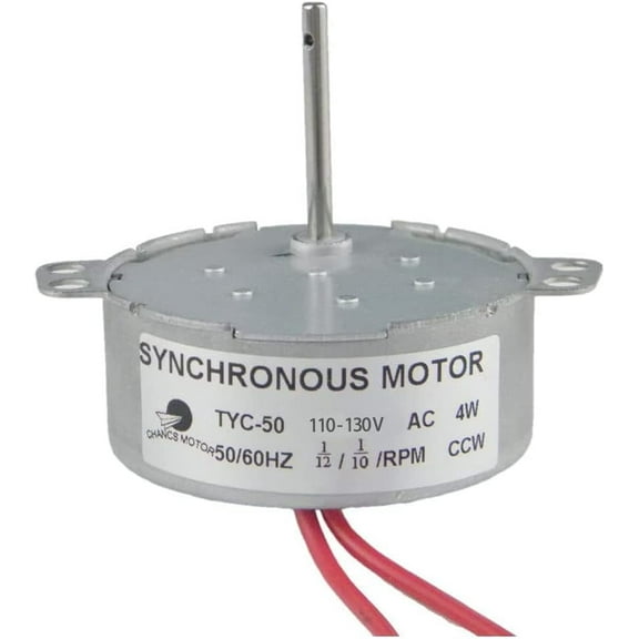 CHANCS TYC-50 Electric Synchronous Motor AC 110V 0.083-0.1RPM CCW for Fan Microwave Oven Electric Fireplace