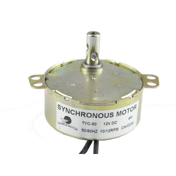 CHANCS TYC-50 Small Gear Motor 12V DC 10-12RPM CW/CCW 4W Turntable Motor Synchronous Motor