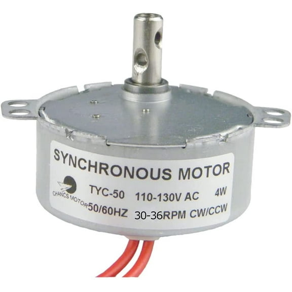 CHANCS TYC-50 Small Synchronous Gear Motor 110V AC 30-36RPM CW/CCW 4W Electric Motor for Home Projects