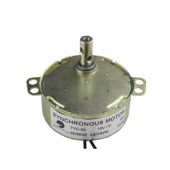 CHANCS TYC-50 Synchronous Motor 12V DC 0.8/1RPM 4W CCW Small Electric Motor for School Project