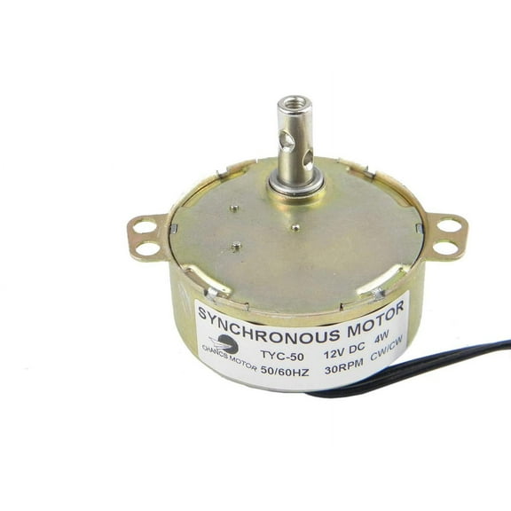 CHANCS TYC-50 Synchronous Motor 12V DC 30/36RPM 4W CW/CCW Small Electric Motor DC Fan Motor